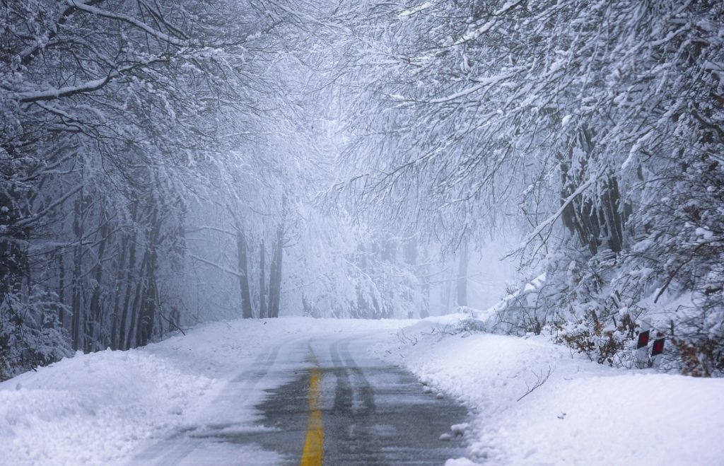 Landscape showing cold weather temperatures