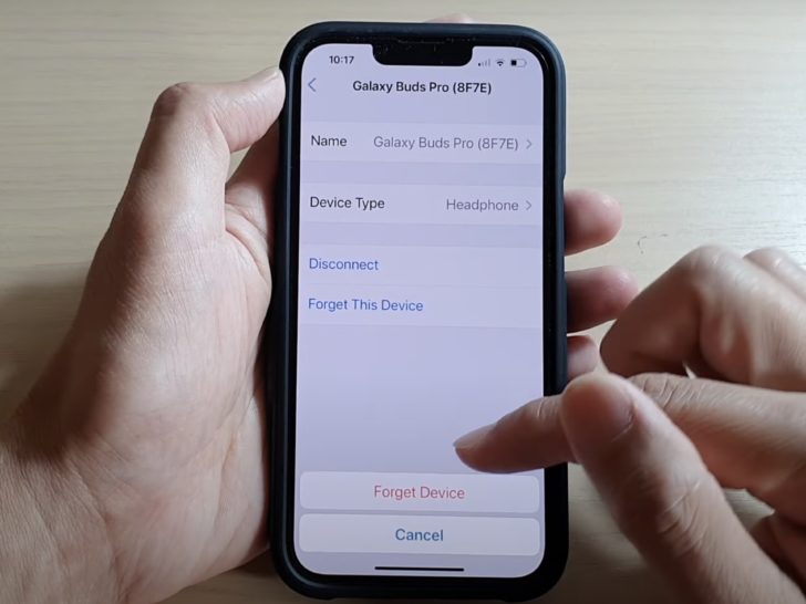 Photo of forgetting bluetooth device on iphone