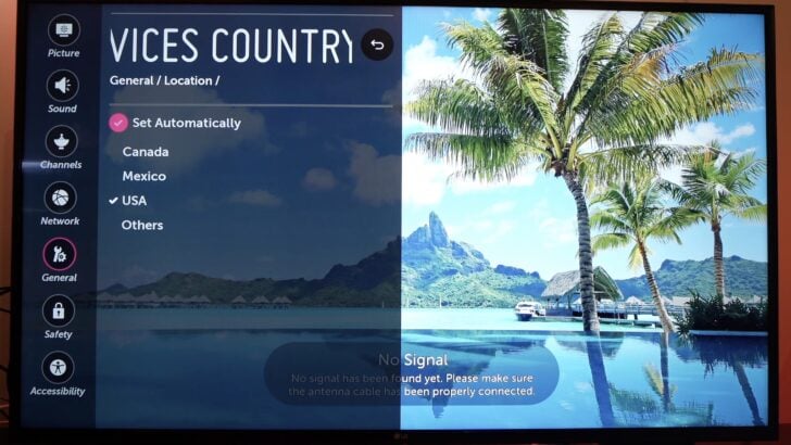 Photo of lg services country settings in lg tv
