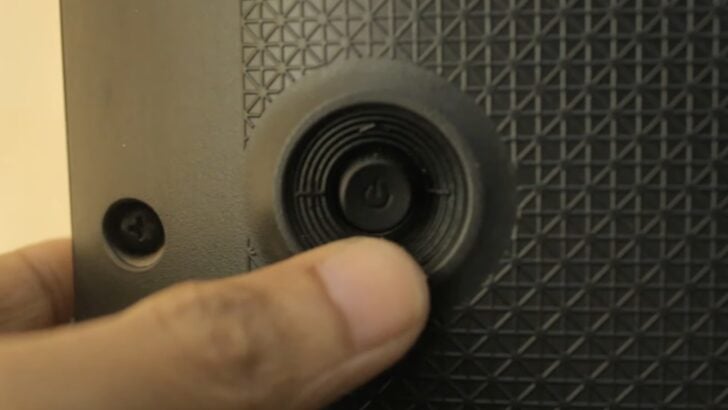 Photo of tv controller on the back ride side of samsung tv