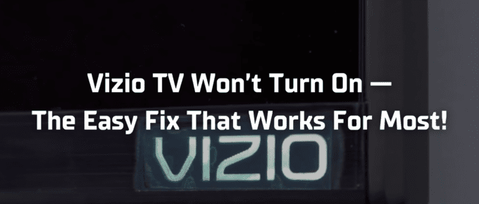 Vizio tv wont turn on featured image