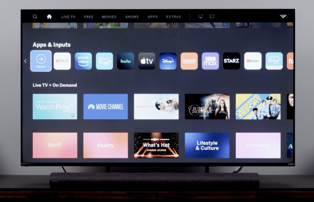 Photo of a Vizio TV with a soundbar