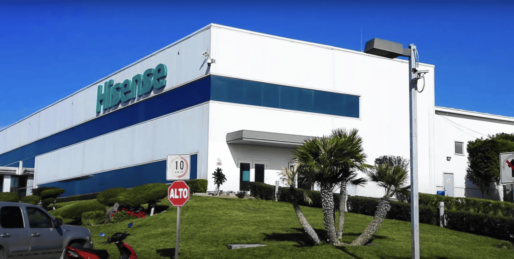 Photo outside the building of Hisense branch