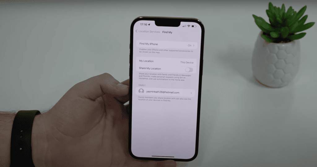 Photo of a phone turning off its 