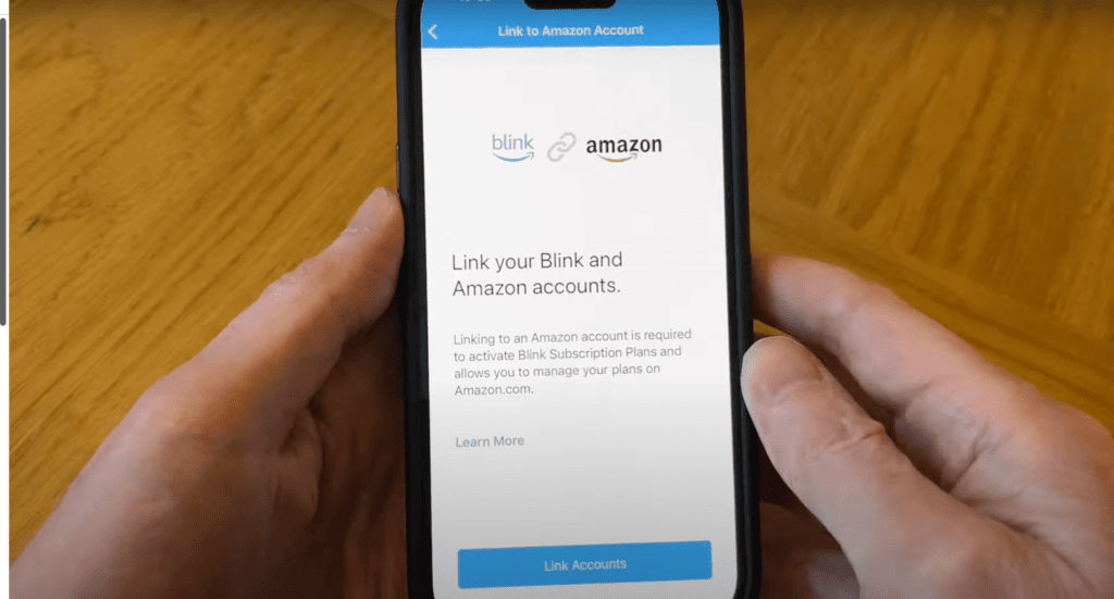 Blink linking to Amazon account