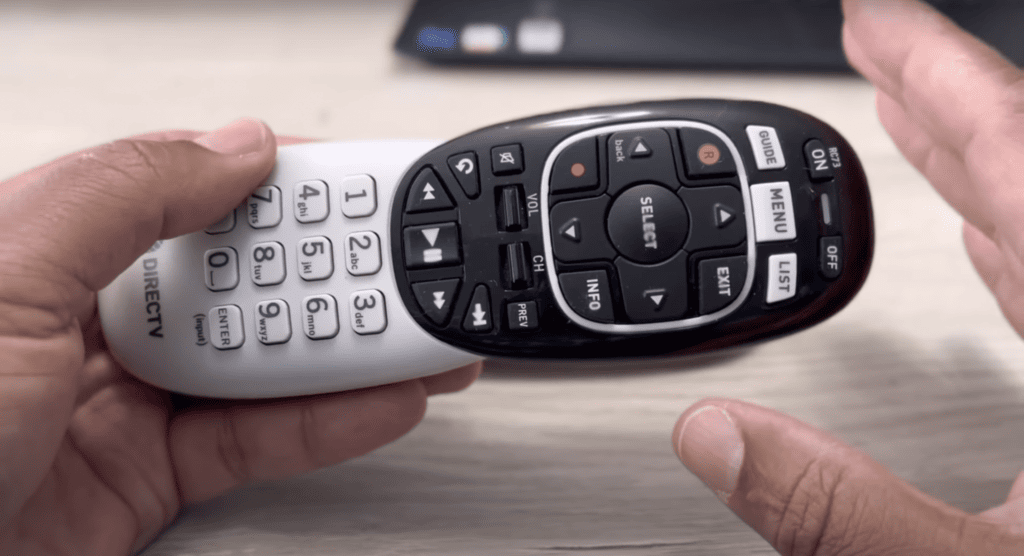 Remote of the DIRECTV on the table