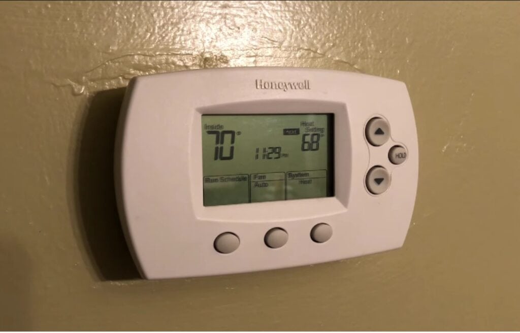 Honeywell 6000 series on a wall