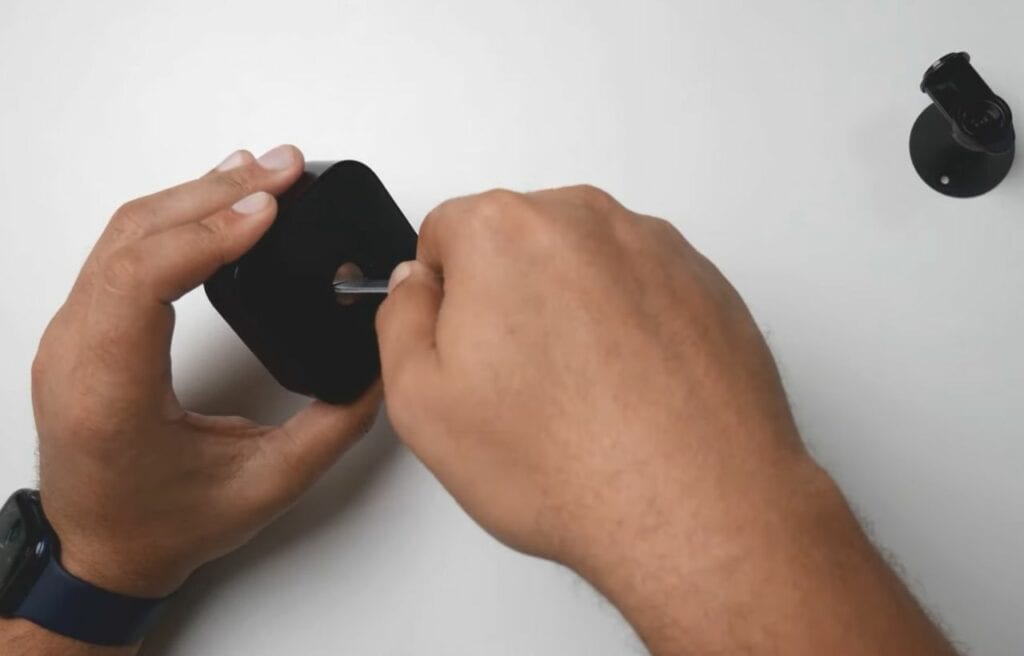 removing the back of Blink the camera 