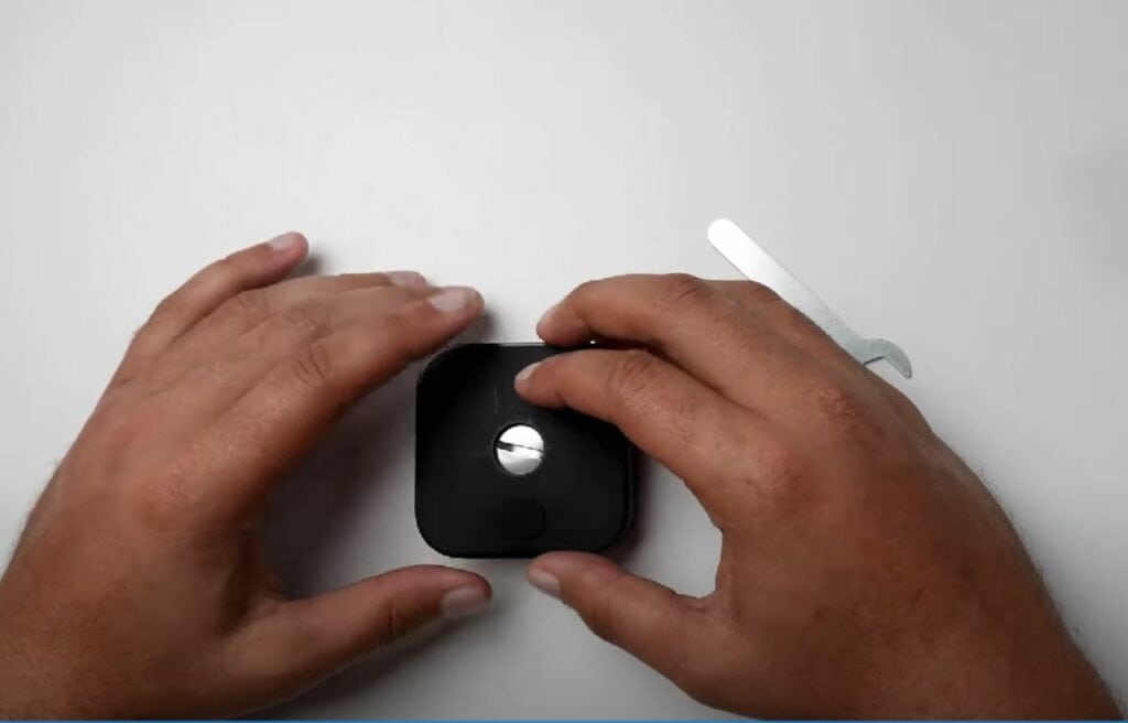 Closing the back of the Blink Camera