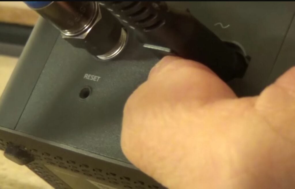 reset button on the Xfinity router