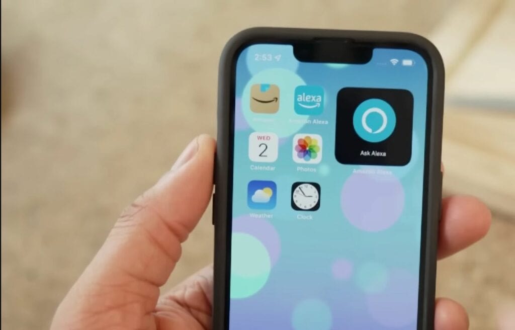 Alexa app on a phone
