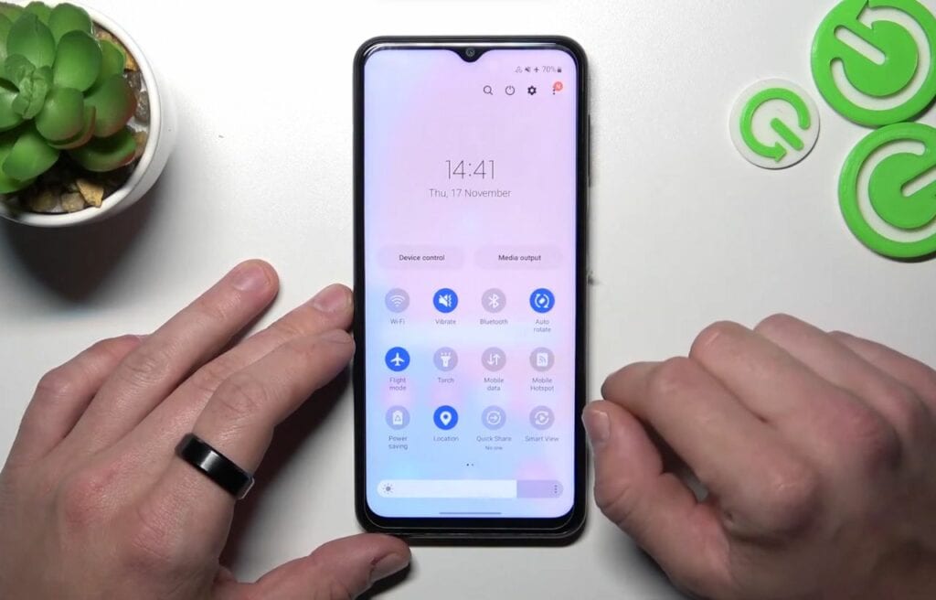 Airplane mode turned on on an android phone