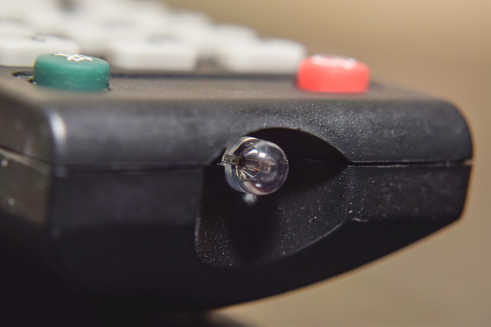 Infrared sensor of  a TV remote