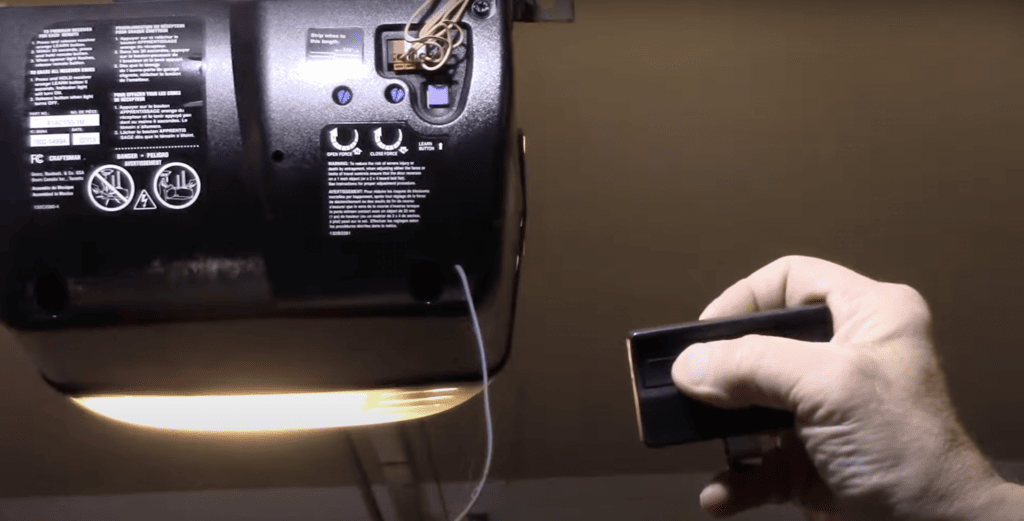 Programming the remote using the chamberlain garage door opener 