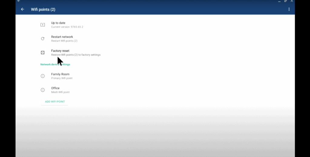 Resetting Google Wi-Fi using the website