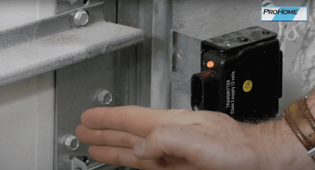 Laser pointer checked using a hand